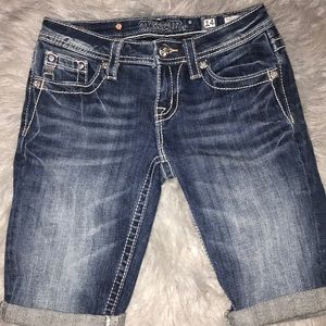 Miss me Bermuda blue jean shorts